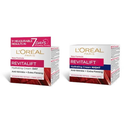 ΠΠΎΠΌΠΏΠ»Π΅ΠΊΡ L'Oreal Paris Revitalift: ΠΠ½Π΅Π²Π΅Π½ ΠΊΡΠ΅ΠΌ ΠΏΡΠΎΡΠΈΠ² Π±ΡΡΡΠΊΠΈ 50, ΠΌΠ» + ΠΠΎΡΠ΅Π½ ΠΊΡΠ΅ΠΌ ΠΏΡΠΎΡΠΈΠ² Π±ΡΡΡΠΊΠΈ, 50 ΠΌΠ»