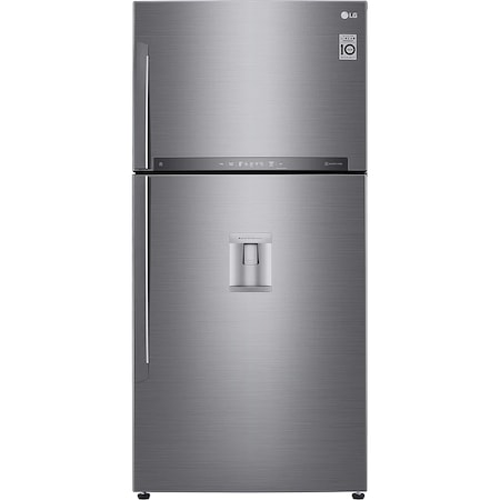 Хладилник с 2 врати LG GTF916PZPYD, 592 л, Клас E, No Frost, WiFi, DoorCooling+, Mirror Touch Display, Диспенсър за вода, Сребрист