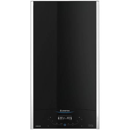 Кондензационен котел Ariston ALTEAS ONE+ NET 30, Стенен монтаж, 30kW, Природен газ + GPL, Wi-Fi, Включен сензор за стая Sensys HD, Стъклен преден панел, Сензорен екран, Топлообменник от неръждаема стомана, Гласов контрол, Не е включен комплект