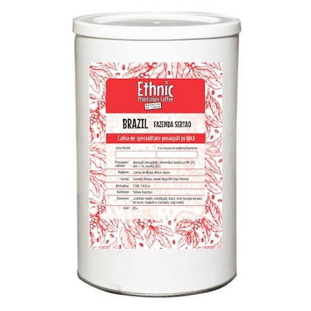 Кафе Brazil Fazenda Sertao Arabica, Печено и смляно, Ethnic Plantation Coffee, 400 гр