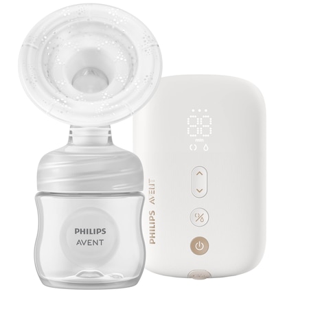 Електрическа помпа за кърма Philips Avent Premium Plus SCF392/11, Универсален размер, Акумулаторна батерия, 16 нива на извличане, 8 нива на стимулация, Масажна възглавница