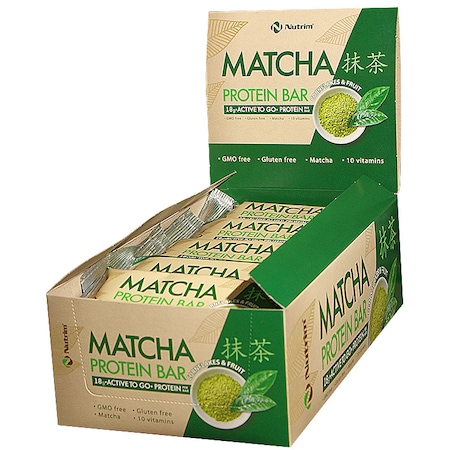 ΠΡΠΎΡΠ΅ΠΈΠ½ΠΎΠ² Π±Π°Ρ NUTRIM Matcha Protein Bar, 15 Π±Π°ΡΠ° Ρ
60g