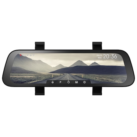 Комплект Смарт огледало за обратно виждане Xiaomi 70Mai Rearview Dash Cam Wide Midrive D07, IPS 9.35inch, Запис FHD, Slot card, 470mAh + Камера за автомобил Xiaomi 70Mai Midrive RC05 с нощно виждане за заден ход, 1080px, 135°, f/2.2, Waterproof IP67